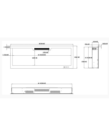 Caminetto elettrico da incasso Ella 128cm - 1400/1600 W