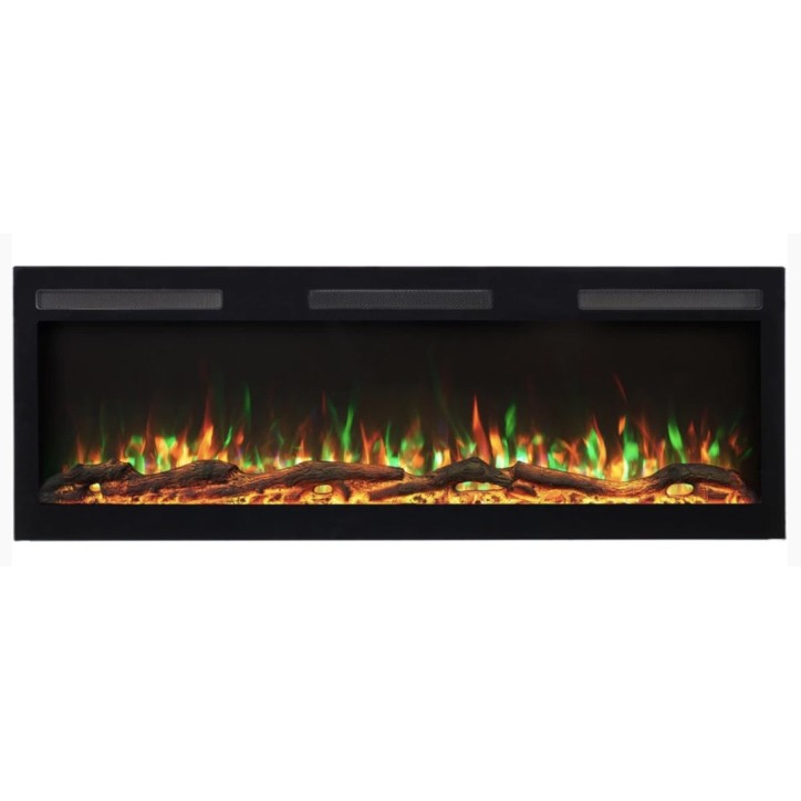 Chimenea eléctrica empotrable y mural Marjorie 183cm - 1400/1600W