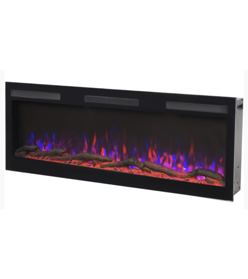 Chimenea eléctrica empotrable y mural Marjorie 183cm - 1400/1600W