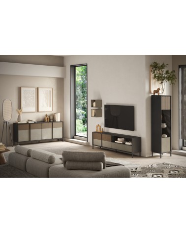 Salon complet ETNA Lave, argile et chêne mercure