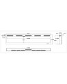 Caminetto elettrico da incasso e da parete Marjorie 213cm - 1400/1600W