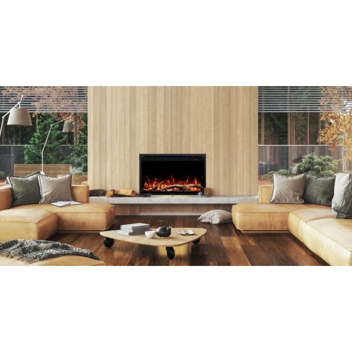 Chimenea eléctrica empotrable y de pared Alicia - 60cm (1400/1600 W)