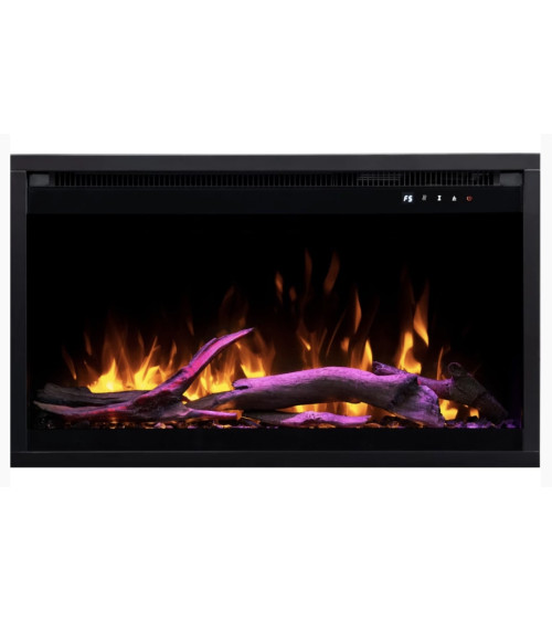 Caminetto elettrico da incasso e a parete Alicia 75 cm - 1400/1600W