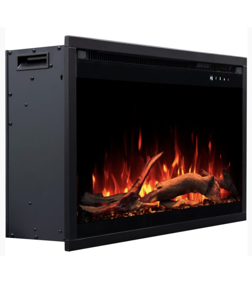 Caminetto elettrico da incasso e a parete Alicia 75 cm - 1400/1600W
