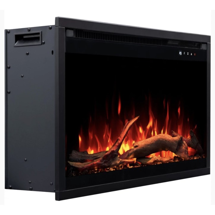 Chimenea eléctrica empotrable y de pared Alicia - 75cm (1400/1600 W)