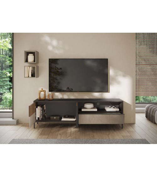 Salon complet ETNA Lave, argile et chêne mercure