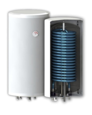 Calentador de agua esmaltado 150 L SUNSYSTEM BB S1 con 1 intercambiador de calor ampliado