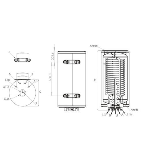 copy of IDE 100L MIXED warmwatertank voor huishoudelijk gebruik
