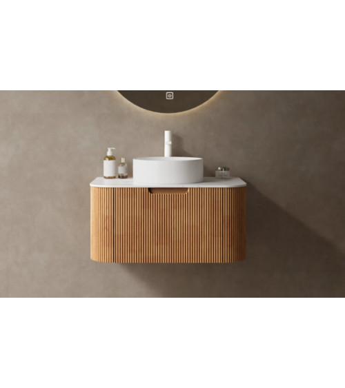 Mobile sottolavabo Stéphane in rovere massello chiaro – 700x547x466 mm