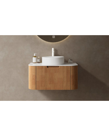 Mobile sottolavabo Stéphane in rovere massello chiaro – 700x547x466 mm