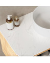 Mobile sottolavabo Stéphane in rovere massello chiaro – 700x547x466 mm