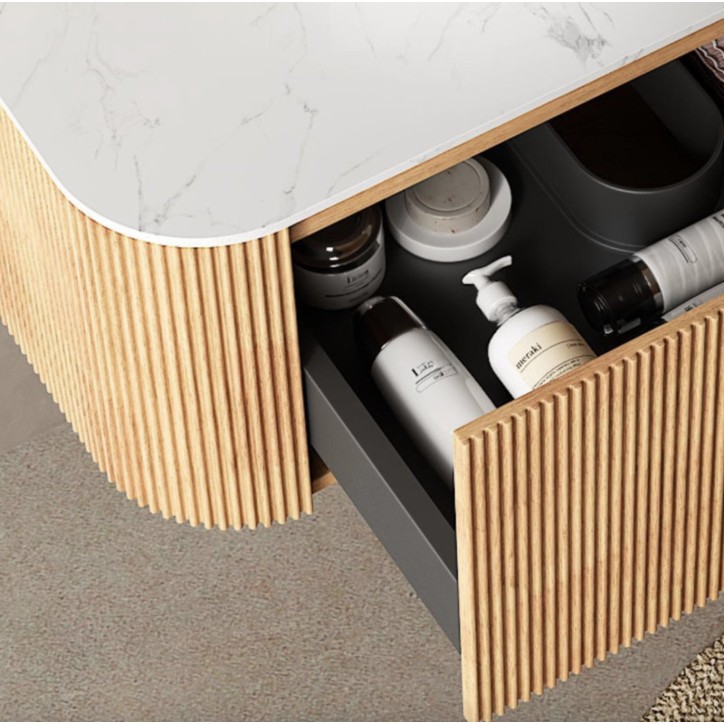 Mobile sottolavabo Stéphane in rovere massello chiaro – 700x547x466 mm