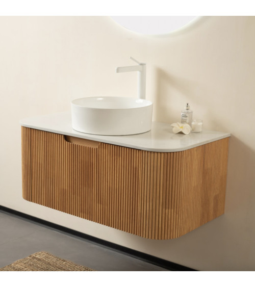 Mobile sottolavabo Stéphane in rovere massello chiaro – 700x547x466 mm