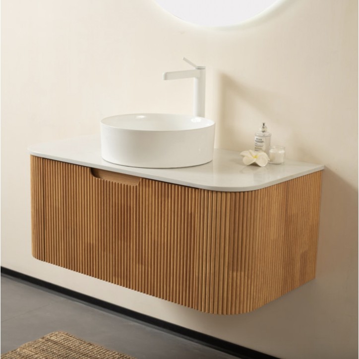 Mobile sottolavabo Stéphane in rovere massello chiaro – 700x547x466 mm
