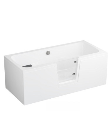 Baignoire à porte OVI 160x75cm blanche - ouverture à gauche