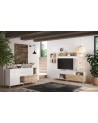 Salon complet ANDORRE Chêne cadiz et blanc