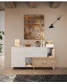 Salon complet ANDORRE Chêne cadiz et blanc