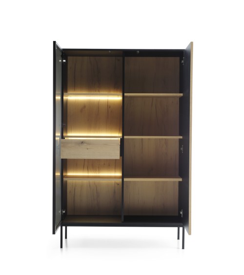 Grand Vaisselier ODENSE 104 cm chêne et noir