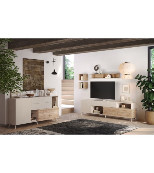 Salon complet ANDORRE Chêne cadiz et cashmere