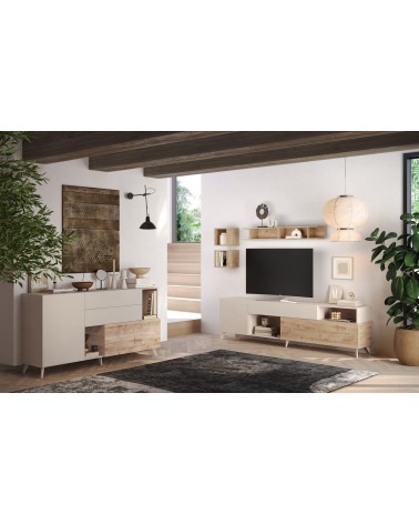 Salon complet ANDORRE Chêne cadiz et cashmere
