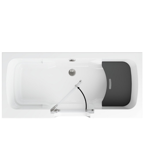 Baignoire à porte ADELAIDE 160/170/180x75 pour personnes à mobilité reduite- baignoire design - mobilier salle de bain