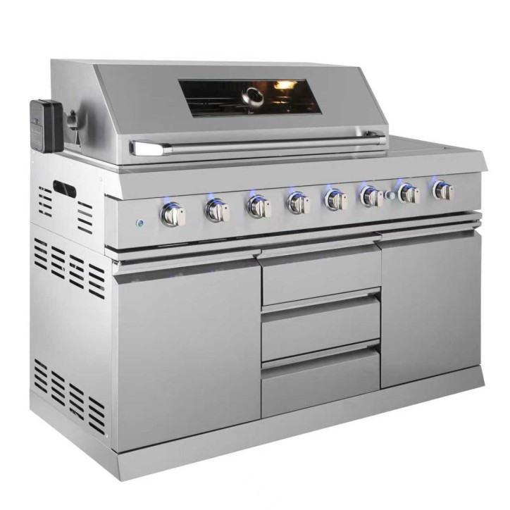 Cucina da esterno BBQ Luna in inox – 235 × 59 × H90 cm Cucina da esterno BBQ Luna in inox – 235 × 59 × H90 cm