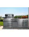 Cocina de exterior BBQ Luna en INOX – 235 × 59 × H90 cm