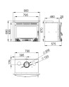 copy of Lareira embutida BARACO a lenha, de 21 kW, com turbina e 4 ventiladores de recuperação