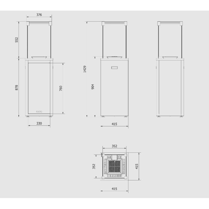 Estufas de gas exterior PATIO LIGHT negro