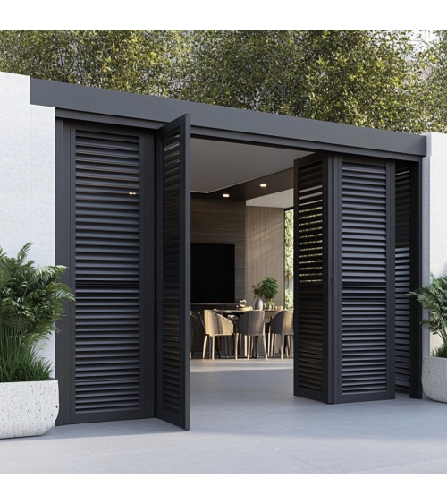 Persienne d’extérieur en aluminium Nero - sur mesure