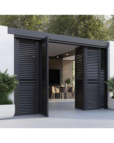 Persienne d’extérieur en aluminium Nero - sur mesure