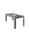Mesa extensível CARRARA em mármore cinzento antracite 137/185 x 79 x 90 cm