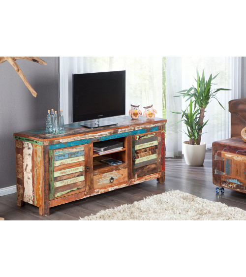 copy of Mueble TV ECO II de madera reciclada y madera de mango