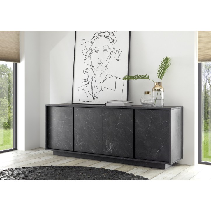 Credenza CARRARA in marmo grigio antracite 180 cm