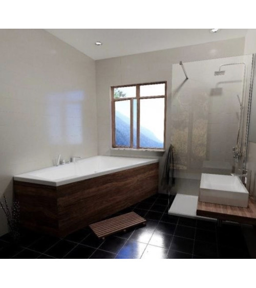 Baignoire d'angle DOPPIO 180x130 cm version Gauche