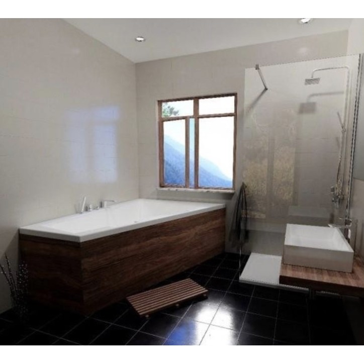 Baignoire d'angle DOPPIO 180x130 cm version Gauche