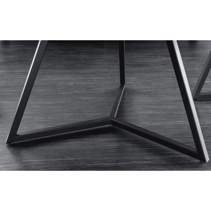 Table basse MARVELOUS 90 cm en céramique taupe et verre trempé