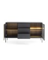 Buffet ODENSE 154 cm chêne et noir
