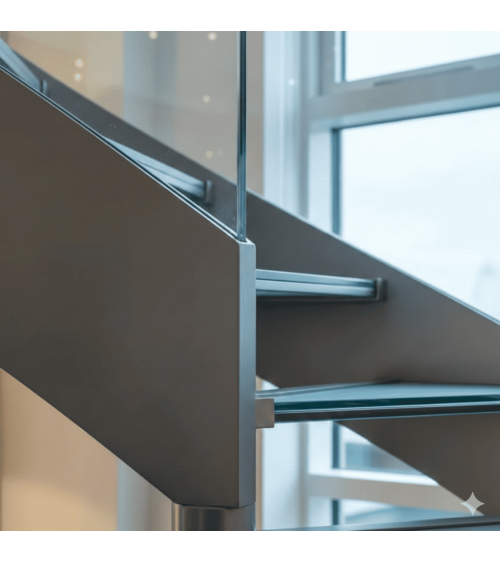 copy of Escalera CAMBRIDGE negro/haya - Altura a superar 260cm à 325cm, Lx140cm