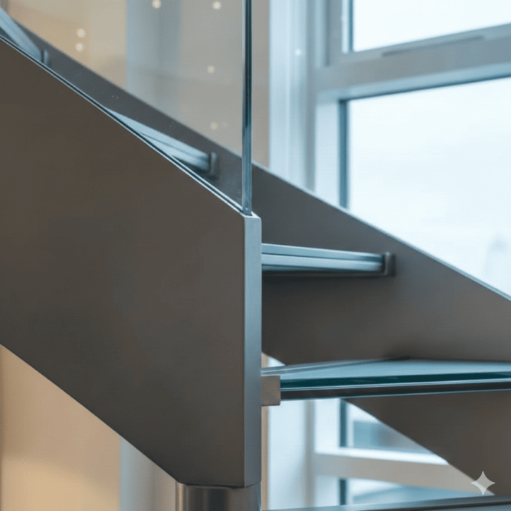 copy of Escalera CAMBRIDGE negro/haya - Altura a superar 260cm à 325cm, Lx140cm