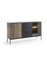 Buffet ODENSE 154 cm chêne et noir