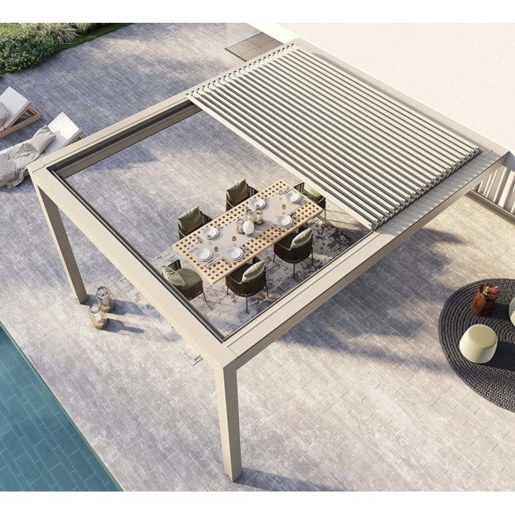 copy of Pérgola Jane 4x4 m em alumínio – com 3 estores laterais