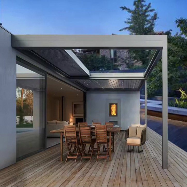 Pergola bioclimatique Victor adossée 6x3m en aluminium