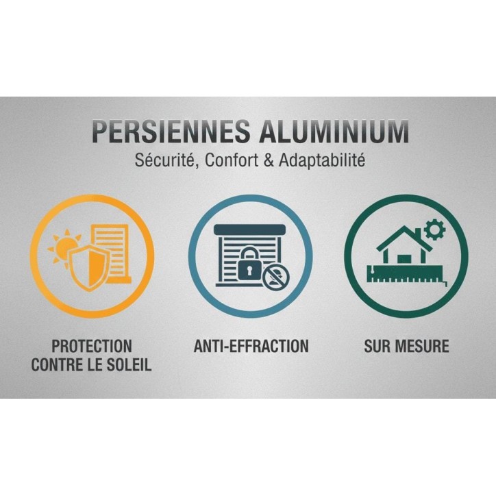 Persienne d’extérieur avec lames orientable en aluminium Nero - sur mesure 450 EUM2