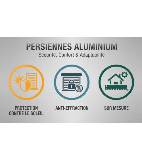 Persienne d’extérieur avec lames motorisées en aluminium Célian - sur mesure 370M2