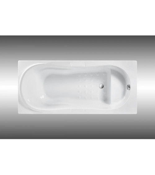 Bañera Serenya 180 x 80 cm avec zone ergonomique intégrée 2-en-1