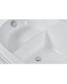 Baignoire Serenya 180 x 80 cm avec zone ergonomique intégrée 2-en-1