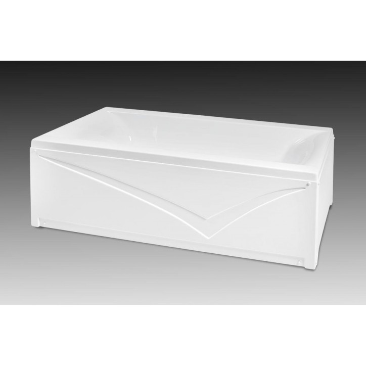 Baignoire LINEA avec tablier et appui tête, 150/170/180 et 190 x 70 x 58 cm