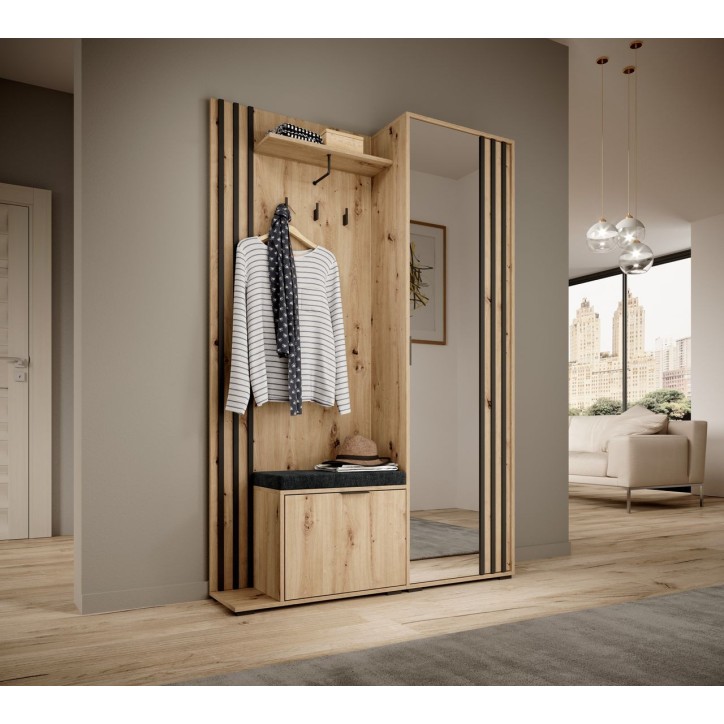 Mueble recibidor NELLY 131x192x40 cm madera