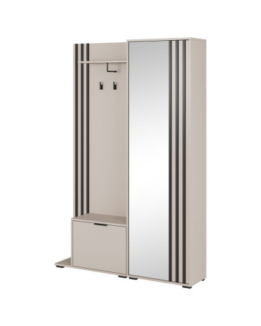 Meuble d'entrée NELLY 131x192x40 cm cachemire